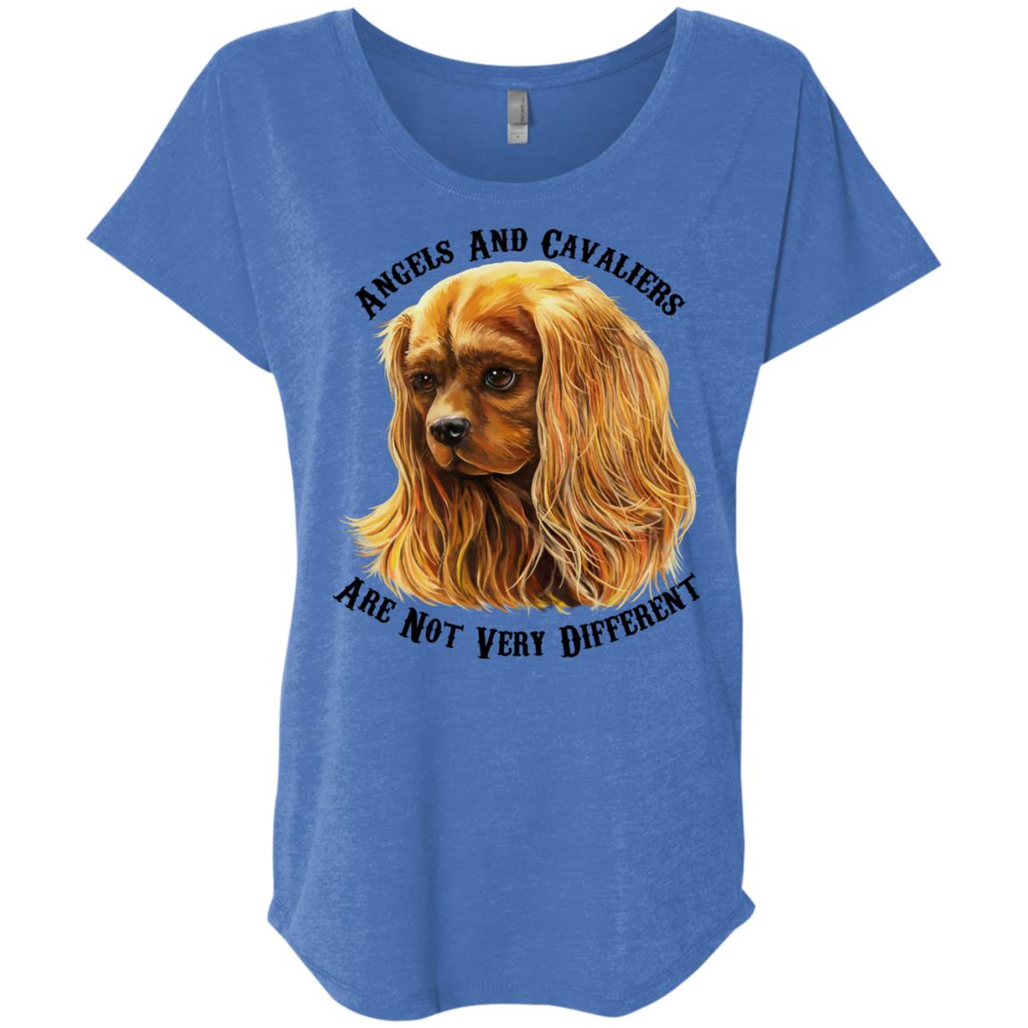 Cavalier King Charles Spaniel Ruby Angels Dolman Sleeve T-shirt - GoneBold.gift