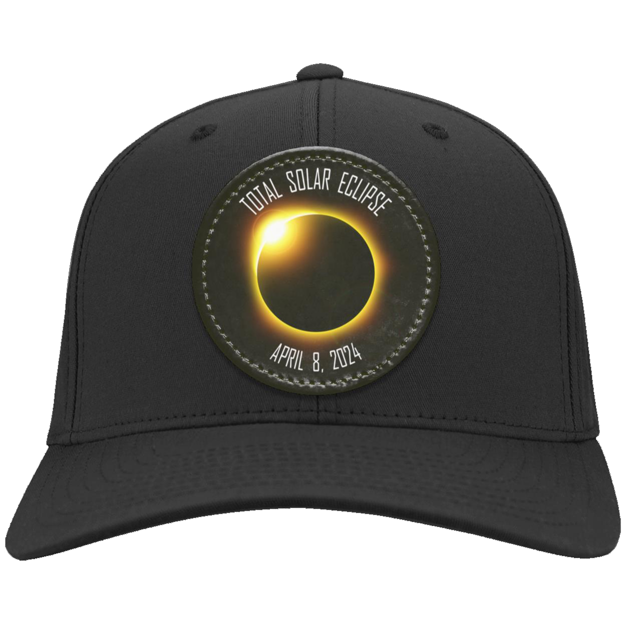 Total Solar Eclipse hat, April 8 2024 elcipse, Twill Cap - Patch