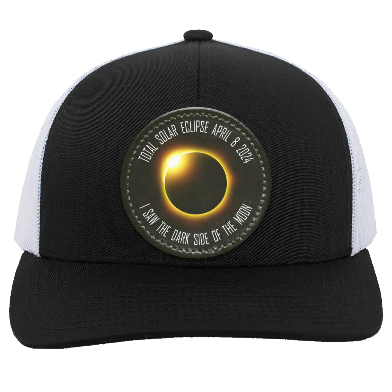 Total Solar Eclipse April 8 2024 eclipse hat cap, I Saw the Dark Side of the Moon, Eclipse gift, Trucker Snap Back - Patch