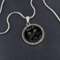 Black Cat Is My Good Luck Charm, Silver or Gold Luxury Necklace, Engrave your Text on the back of pendant Option