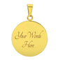 Black Cat Is My Good Luck Charm, Silver or Gold Luxury Necklace, Engrave your Text on the back of pendant Option