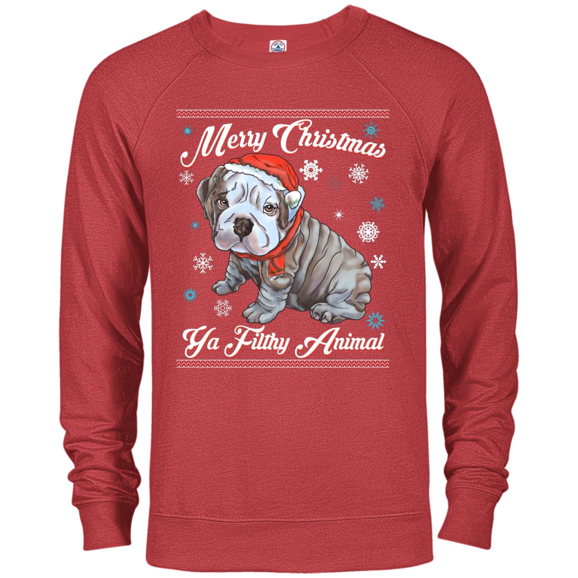 Christmas Sweater English Bulldog Puppy Hoodies sweaters - GoneBold.gift