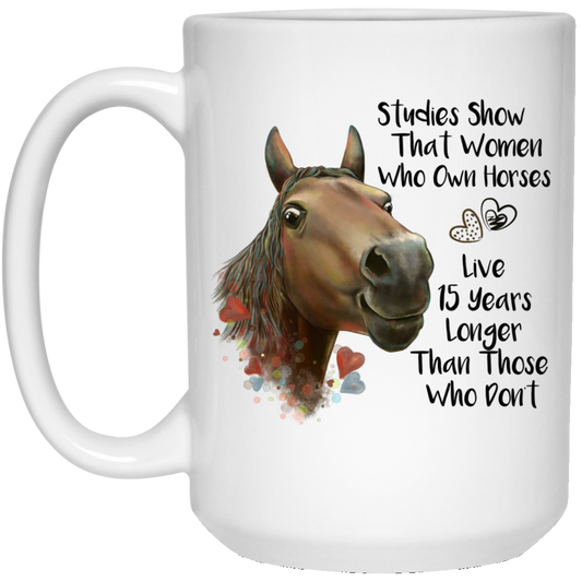 Horse Mug, Horse Gifts for Women, Studies Show Funny Mug - GoneBold.gift