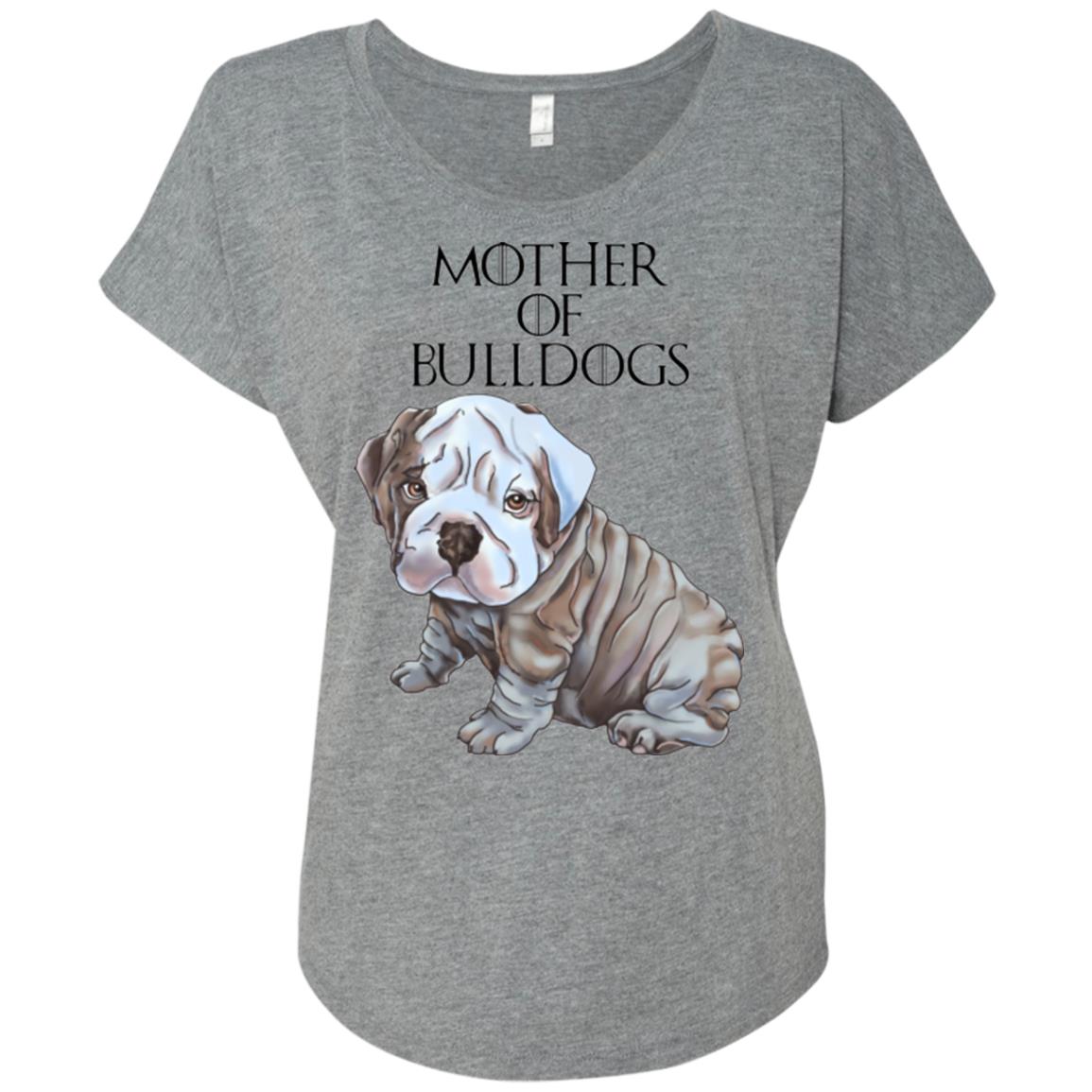 English Bulldog Shirt For Women, Girls - Mother of Bulldogs - GoneBold.gift