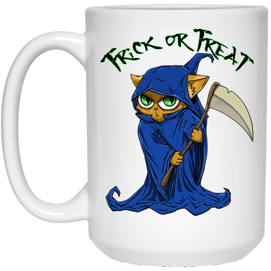 Trick or Treat Halloween Cat Mug - GoneBold.gift