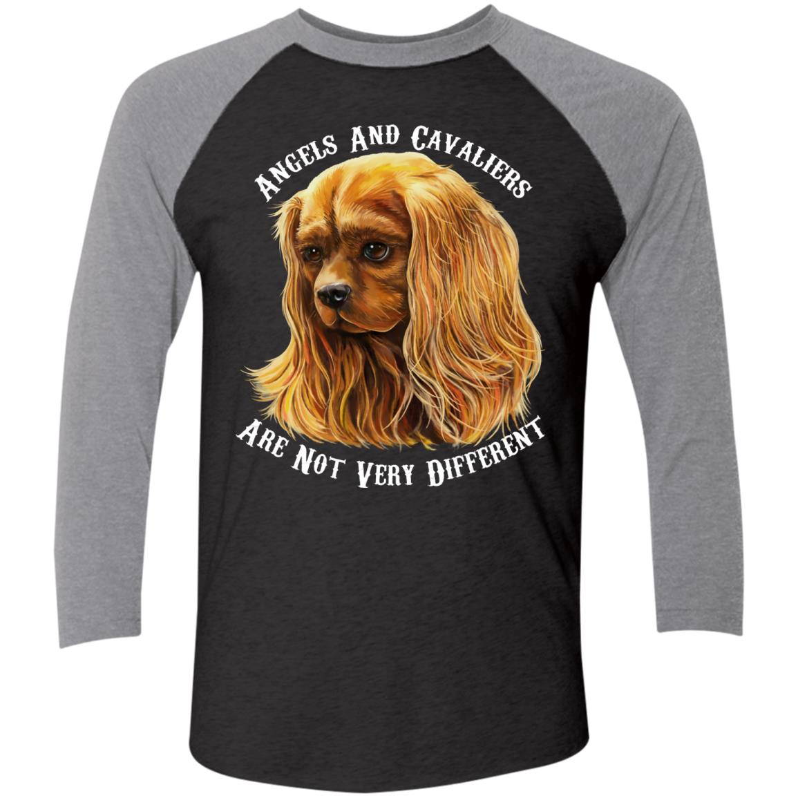 Cavalier King Charles Spaniel Ruby Angels and Cavaliers Baseball Raglan T-Shirt - GoneBold.gift