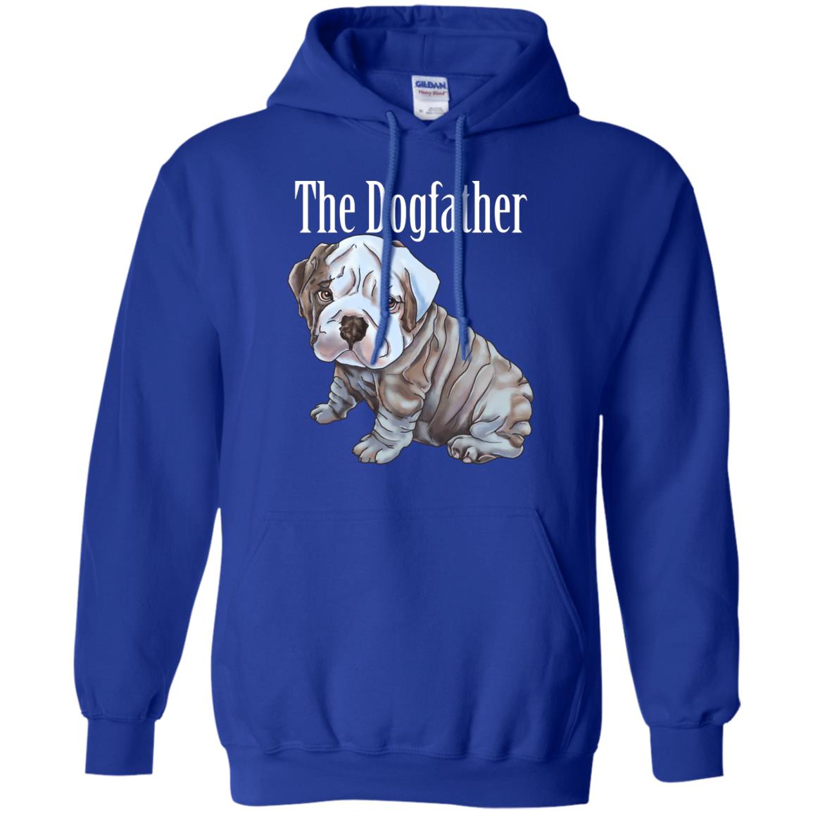 English bulldog Hoodie For Men - The Dogfather - GoneBold.gift