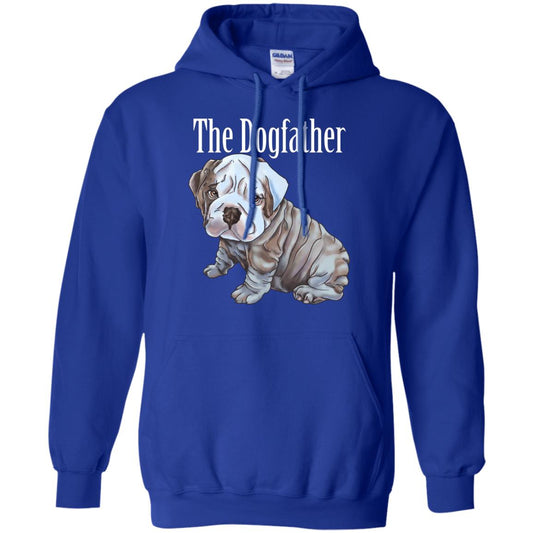 English bulldog Hoodie For Men - The Dogfather - GoneBold.gift