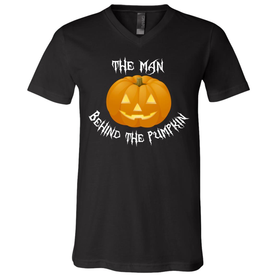 Dad Shirt Gift for Daddy Man Behind the Pumpkin Funny Unisex Tees - GoneBold.gift