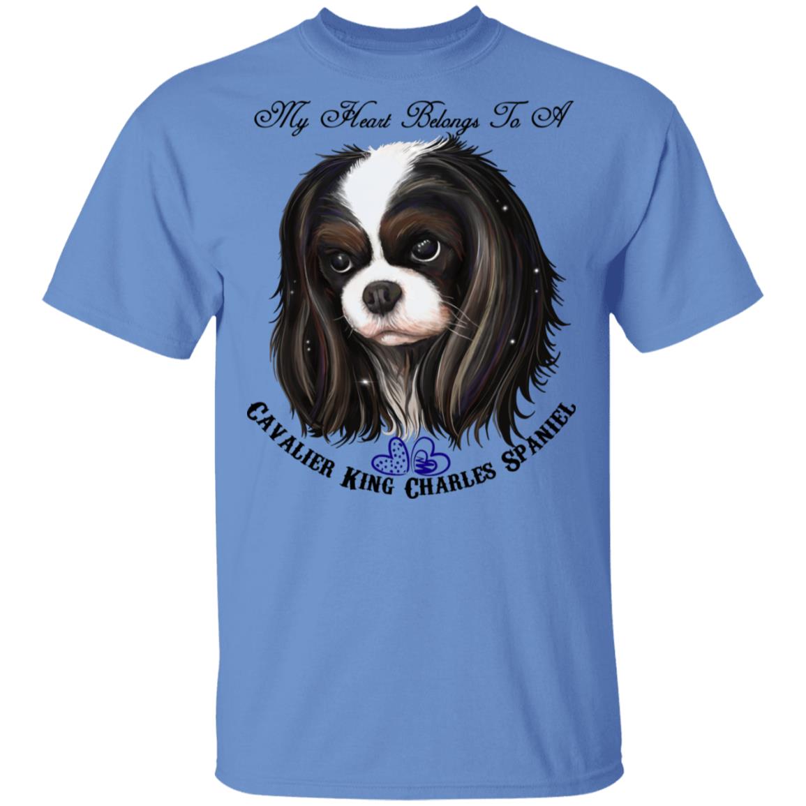 King Charles Spaniel, Cavalier, Tricolor, My Heart 5.3 oz. T-Shirt