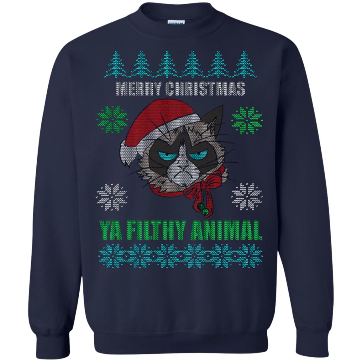Christmas Ugly Sweater Grumpy Cat Funny Hoodies sweaters - GoneBold.gift