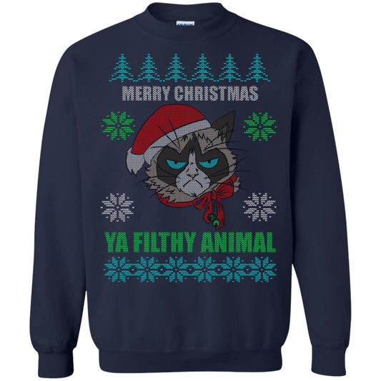 Christmas Ugly Sweater Grumpy Cat Funny Hoodies sweaters - GoneBold.gift
