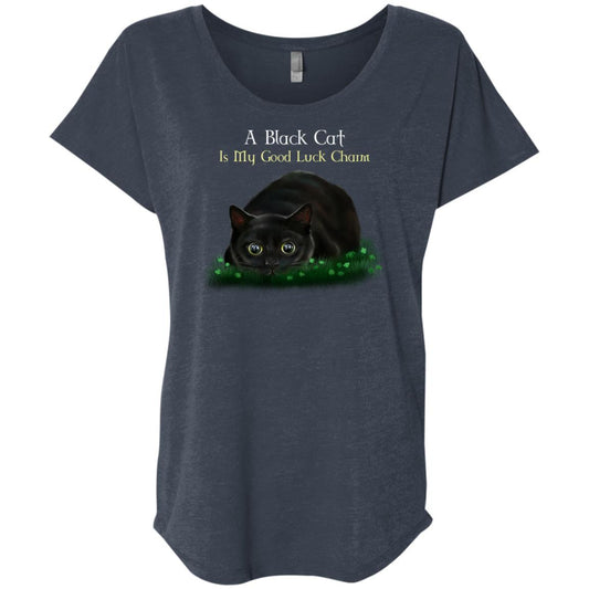 Cat T-Shirt, A Black Cat Is My Good Luck Charm, Funny shirt, Cat gifts - GoneBold.gift