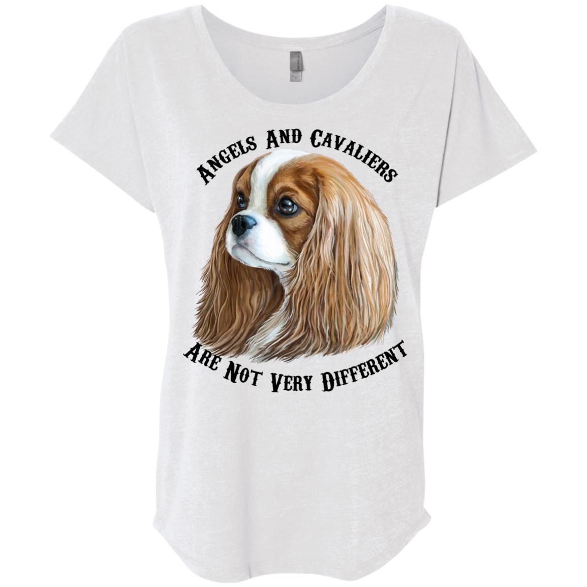 Cavalier King Charles Spaniel Blenheim Angels Dolman Sleeve T-shirt - GoneBold.gift