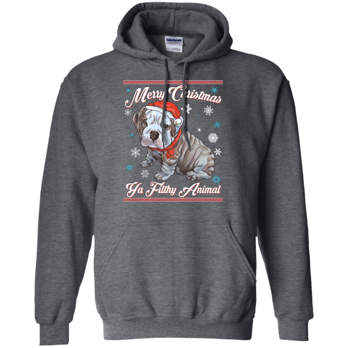 Christmas Sweater English Bulldog Puppy Hoodies sweaters - GoneBold.gift