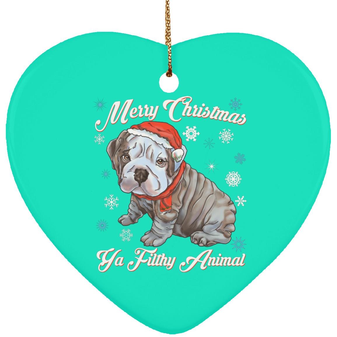 Christmas tree decorations - English Bulldog Puppy Ornament - GoneBold.gift