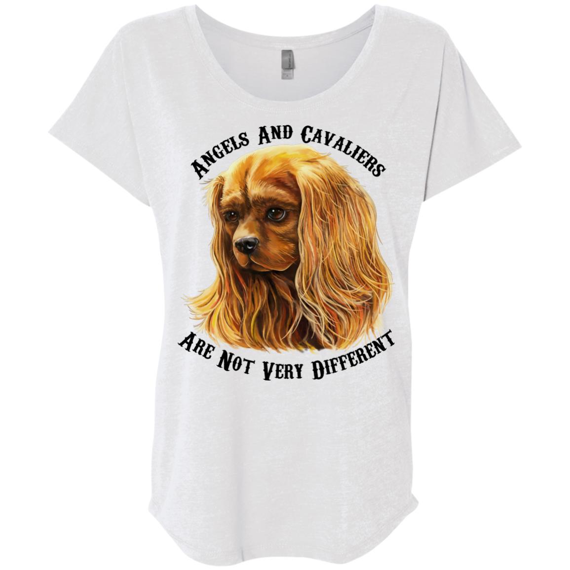 Cavalier King Charles Spaniel Ruby Angels Dolman Sleeve T-shirt - GoneBold.gift