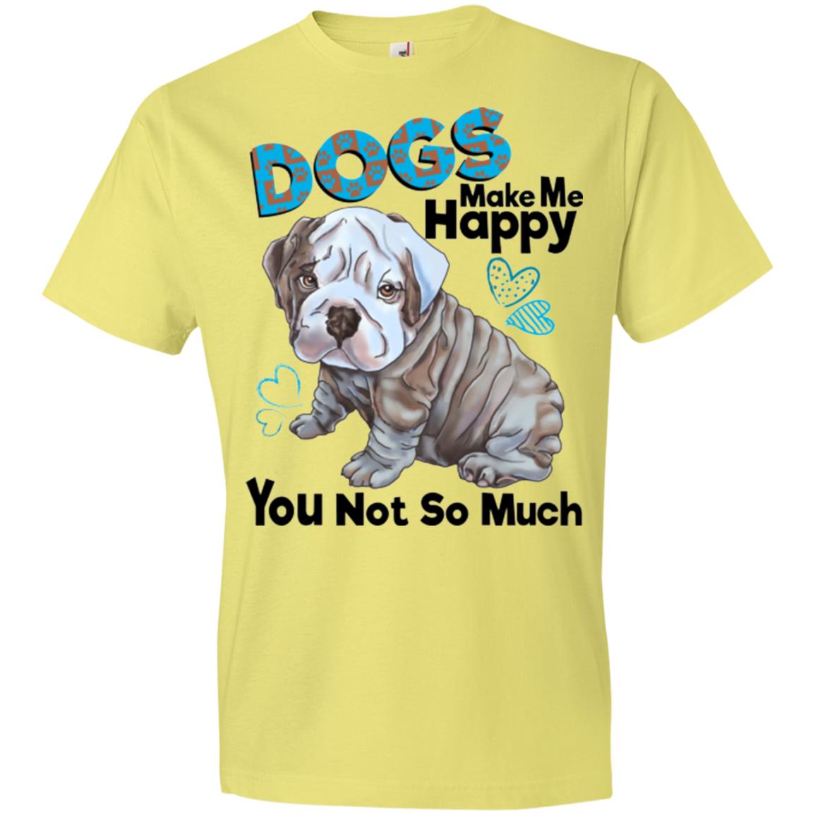 English bulldog premium T-shirt for Men, Women, Dogs Make Me Happy - GoneBold.gift
