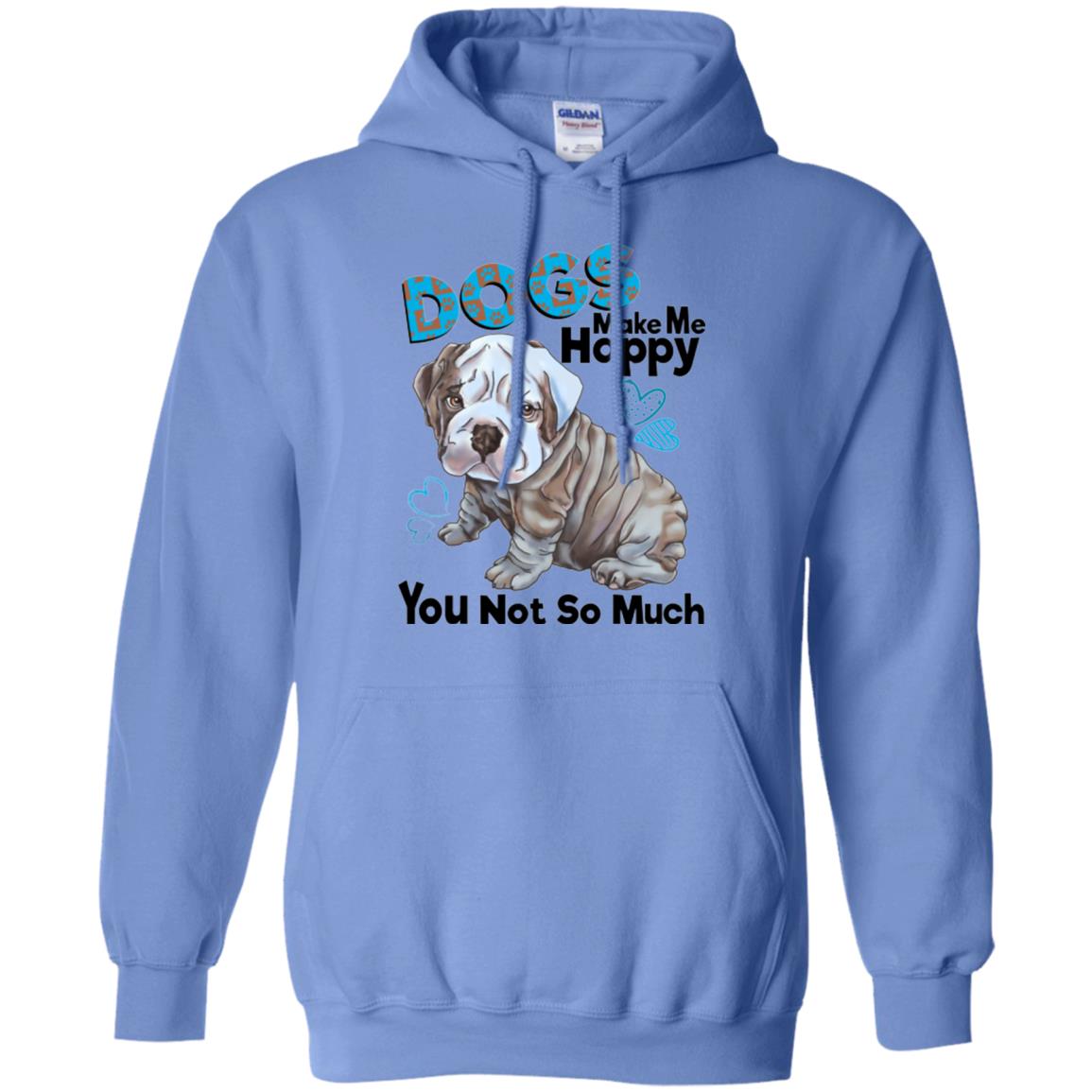 English bulldog Hoodie Dogs Make Me Happy - GoneBold.gift