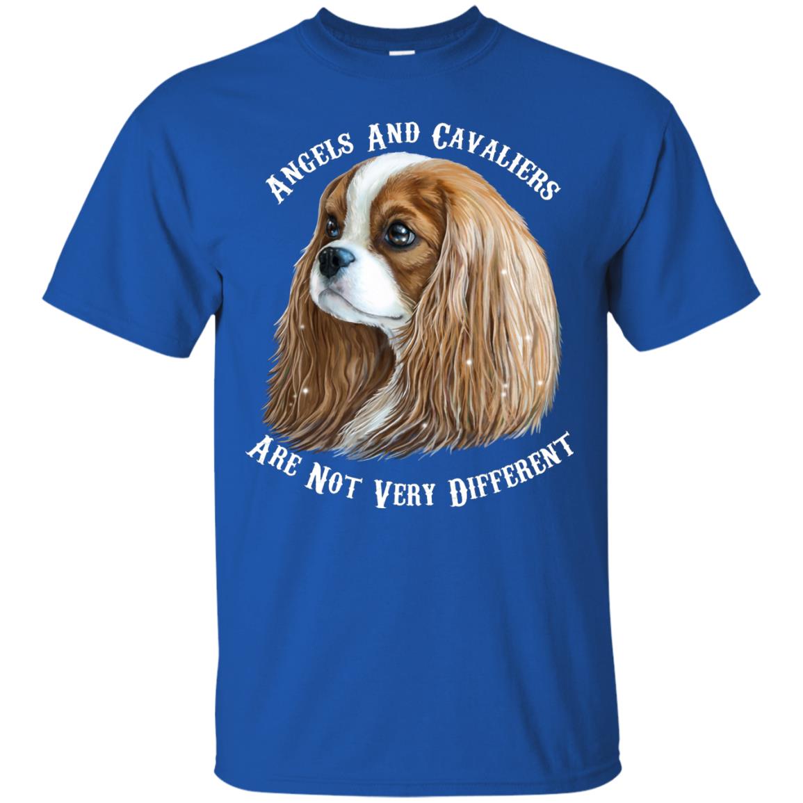 Cavalier King Charles Spaniel Blenheim Angels and Cavaliers Cotton T-Shirt - GoneBold.gift