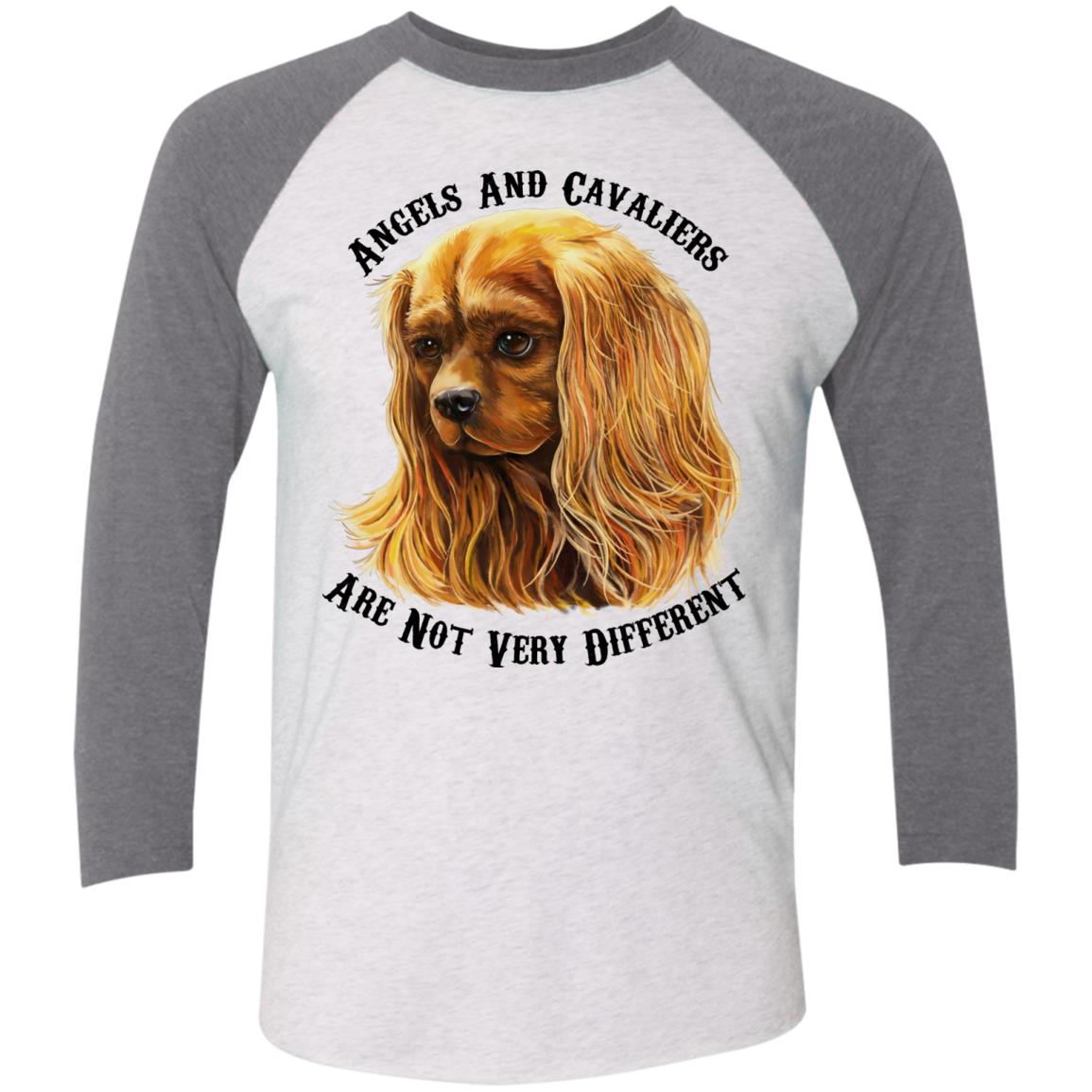 Cavalier King Charles Spaniel Ruby Angels Baseball Raglan T-Shirt - GoneBold.gift