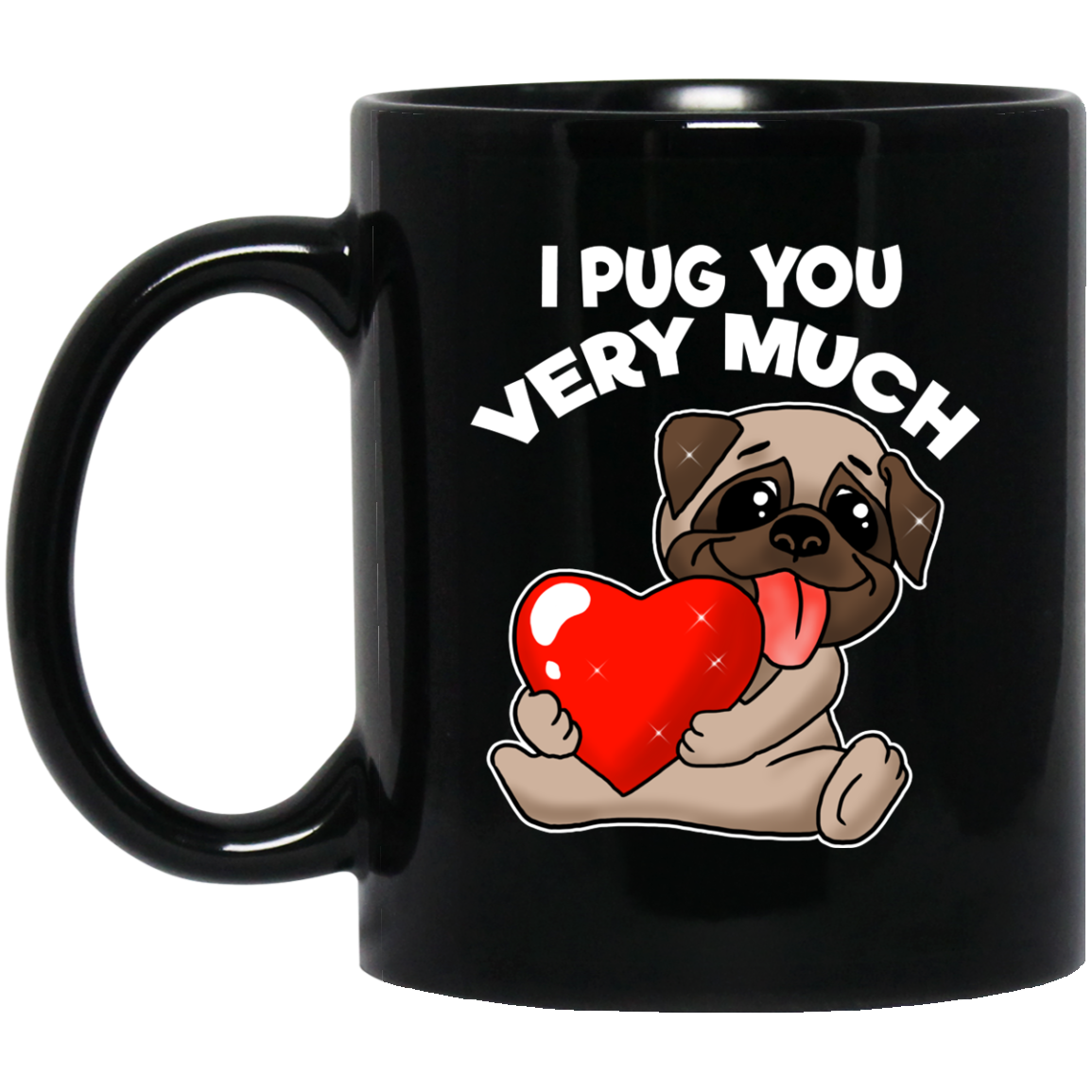 Valentine's Gift Pug Mug, Gift for Girlfriend, Boyfriend, Pug mom, dad - GoneBold.gift
