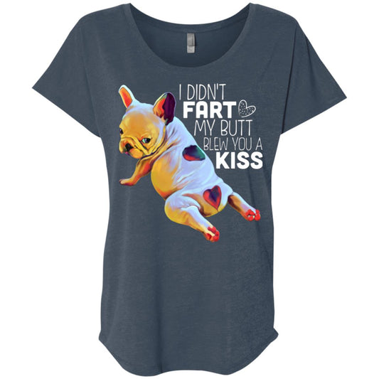 Frenchie Funny Gifts Triblend Dolman Sleeve T-shirt - GoneBold.gift