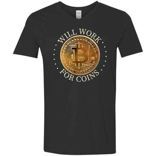 Bitcoin Shirt for Men - Will Work For Coins - GoneBold.gift