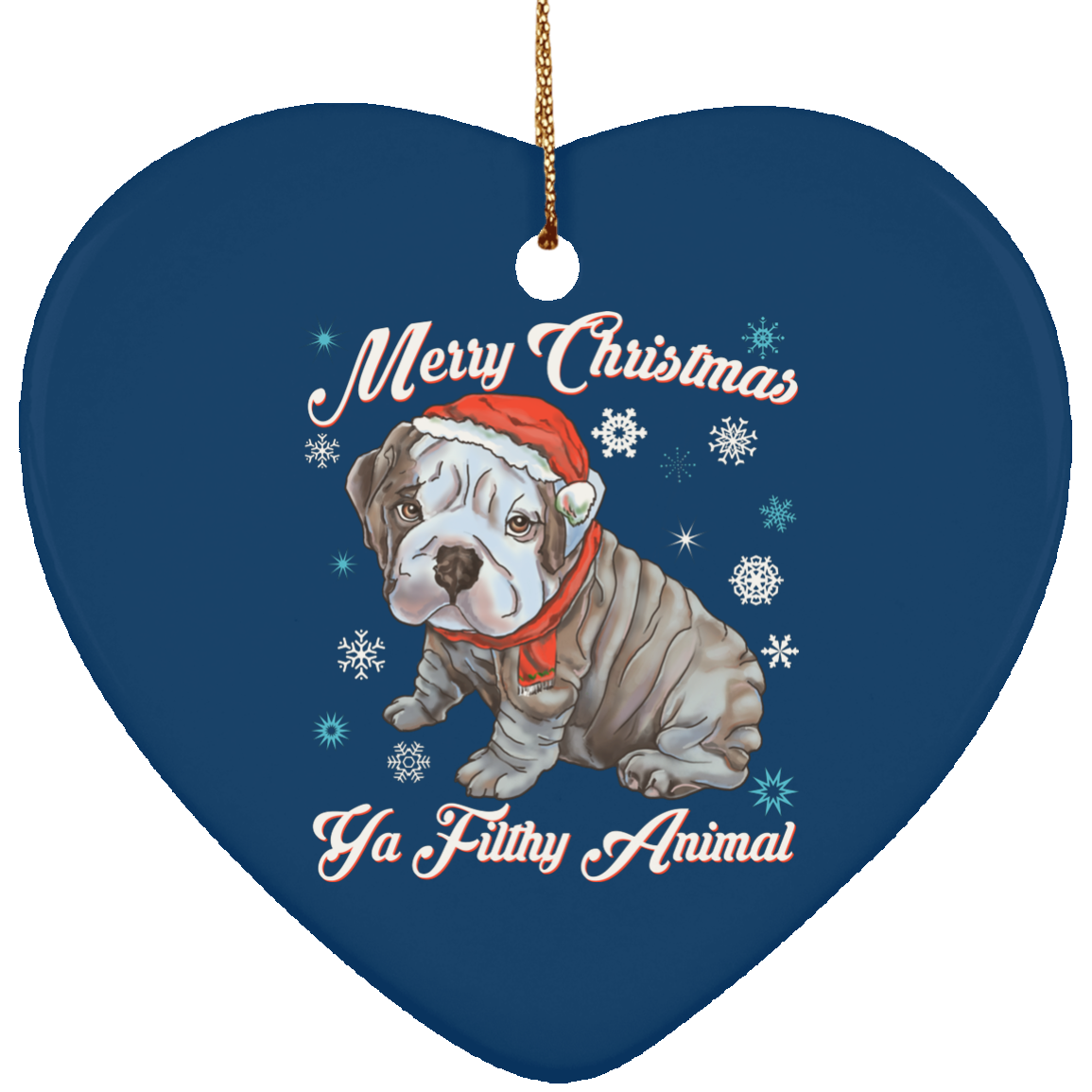Christmas tree decorations - English Bulldog Puppy Ornament - GoneBold.gift