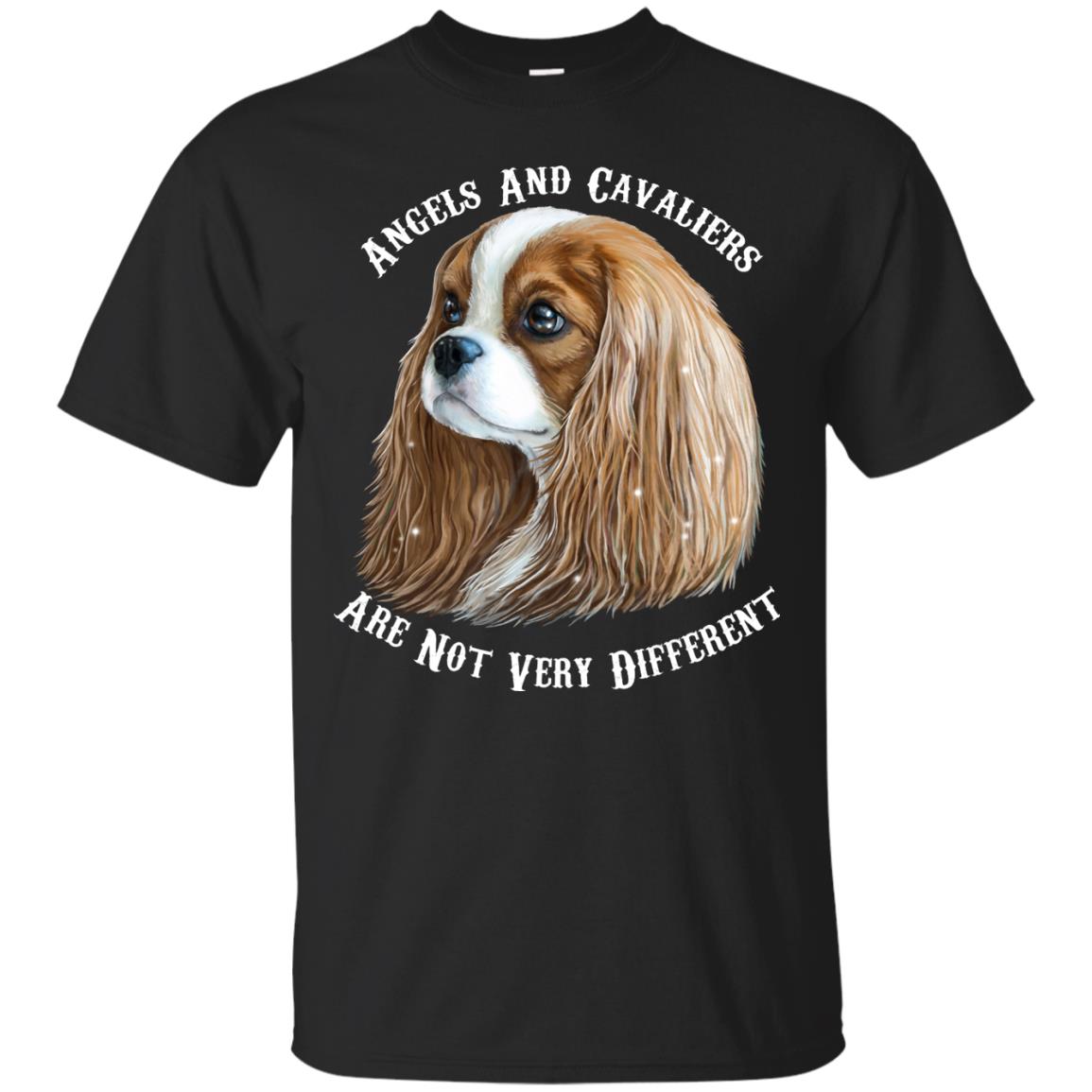Cavalier King Charles Spaniel Blenheim Angels and Cavaliers Cotton T-Shirt - GoneBold.gift