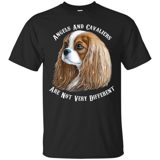 Cavalier King Charles Spaniel Blenheim Angels and Cavaliers Cotton T-Shirt - GoneBold.gift