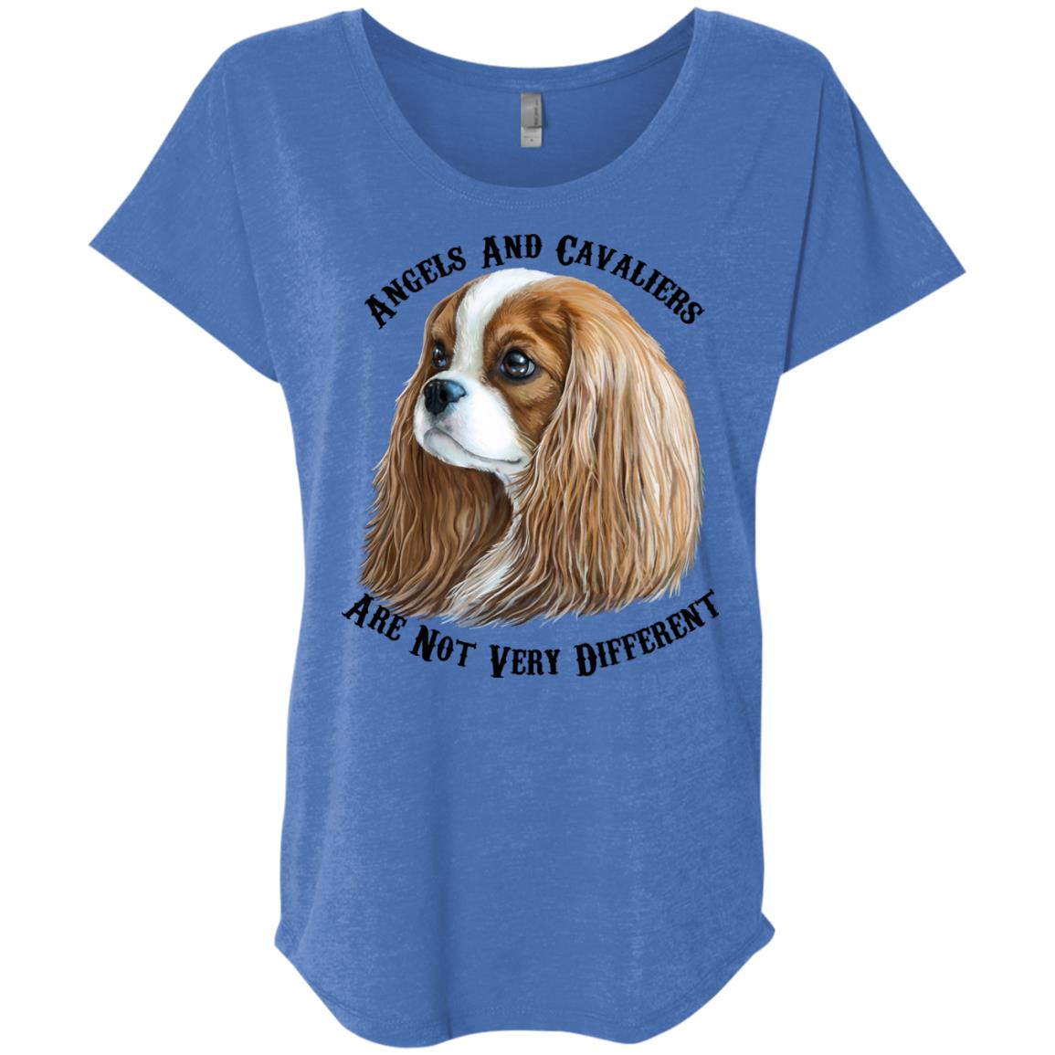 Cavalier King Charles Spaniel Blenheim Angels Dolman Sleeve T-shirt - GoneBold.gift
