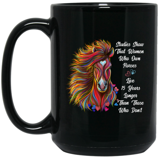 Horse Mug, Horse Gift for Women, Studies Show - GoneBold.gift