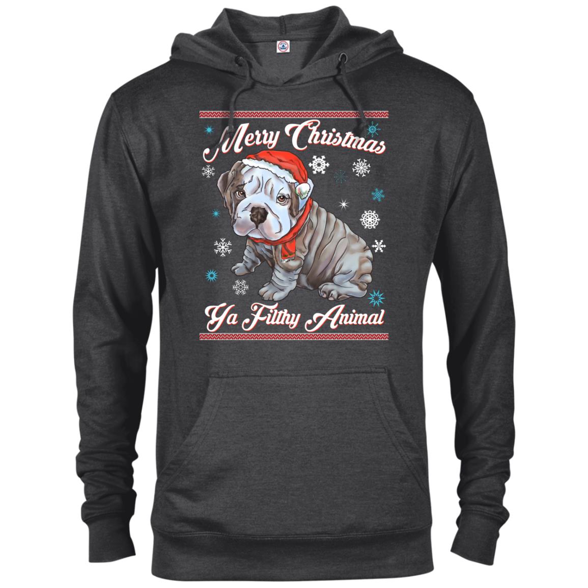 Christmas Sweater English Bulldog Puppy Hoodies sweaters - GoneBold.gift