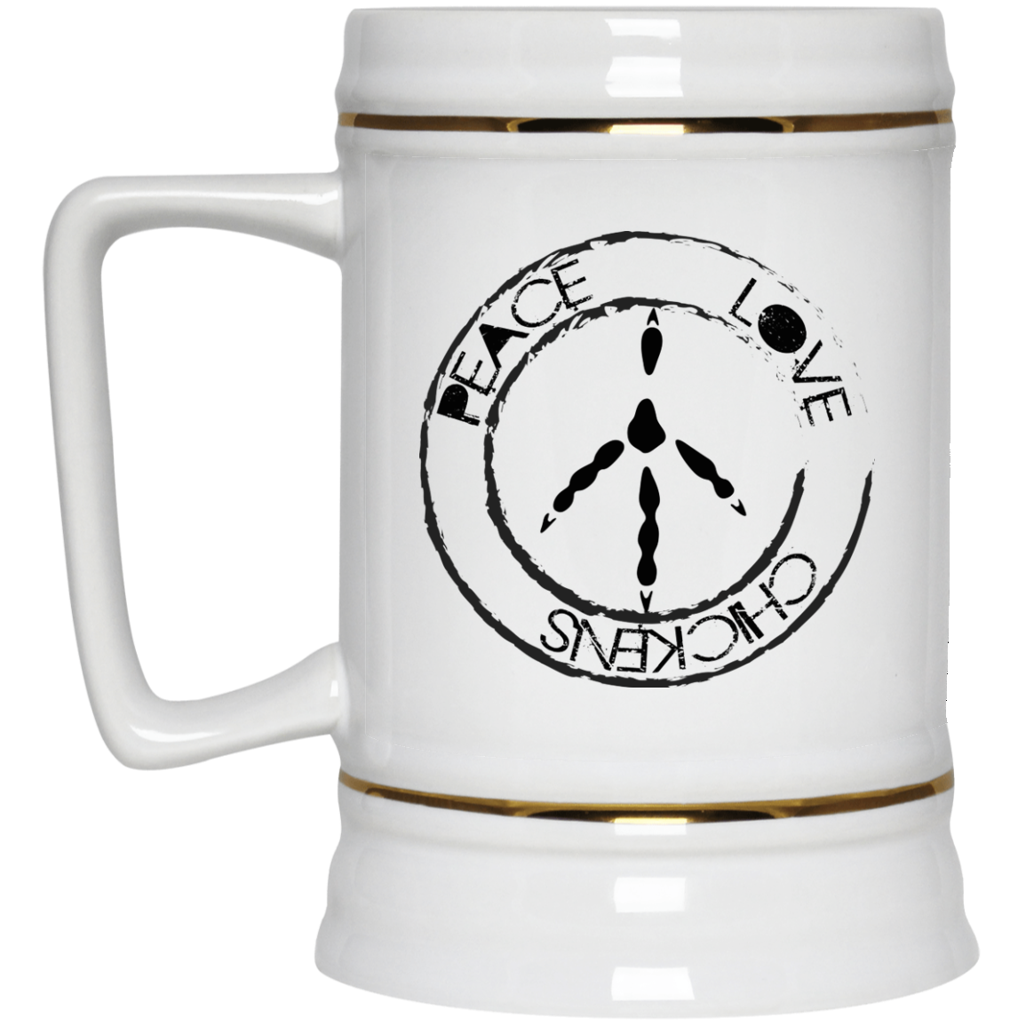 Vegan Mug - Peace Sign, Chicken Lover Gifts, Vegan Gifts - GoneBold.gift