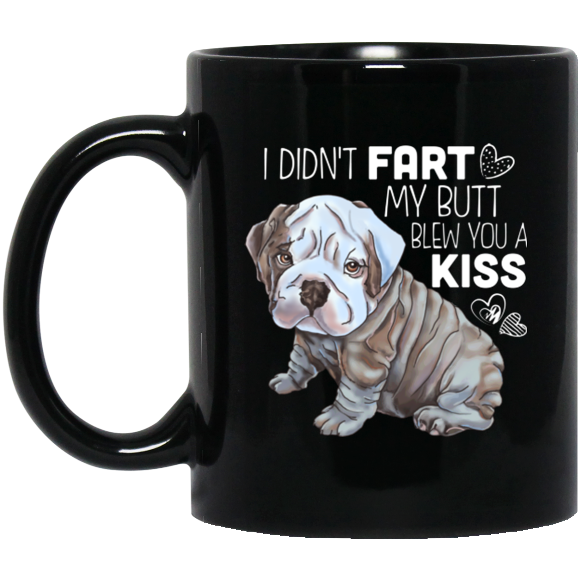 English Bulldog Gifts - Funny English Bully Fart Mug Black Coffee Mug - GoneBold.gift