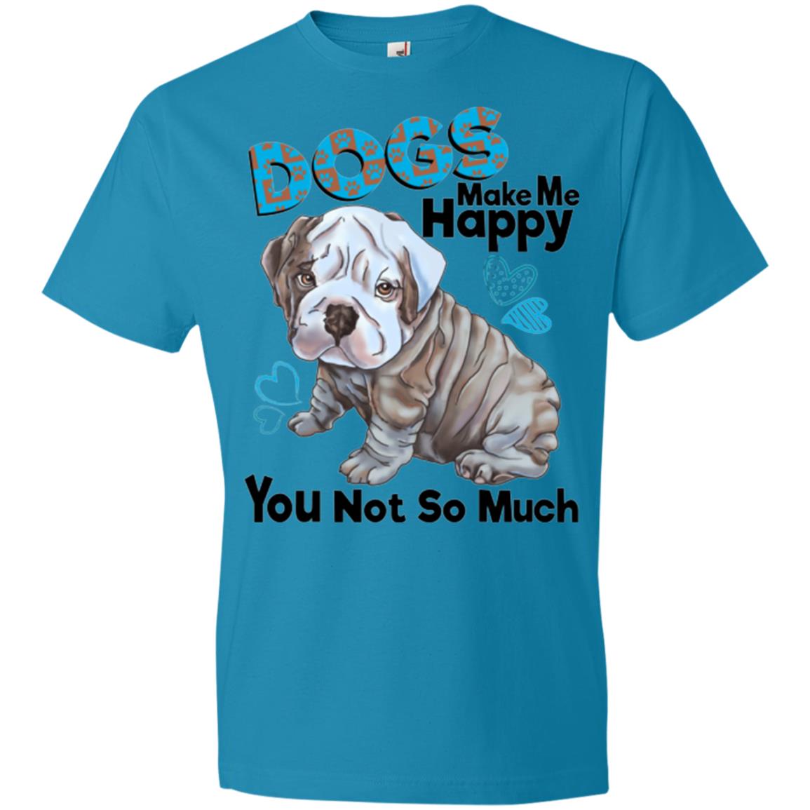English bulldog premium T-shirt for Men, Women, Dogs Make Me Happy - GoneBold.gift