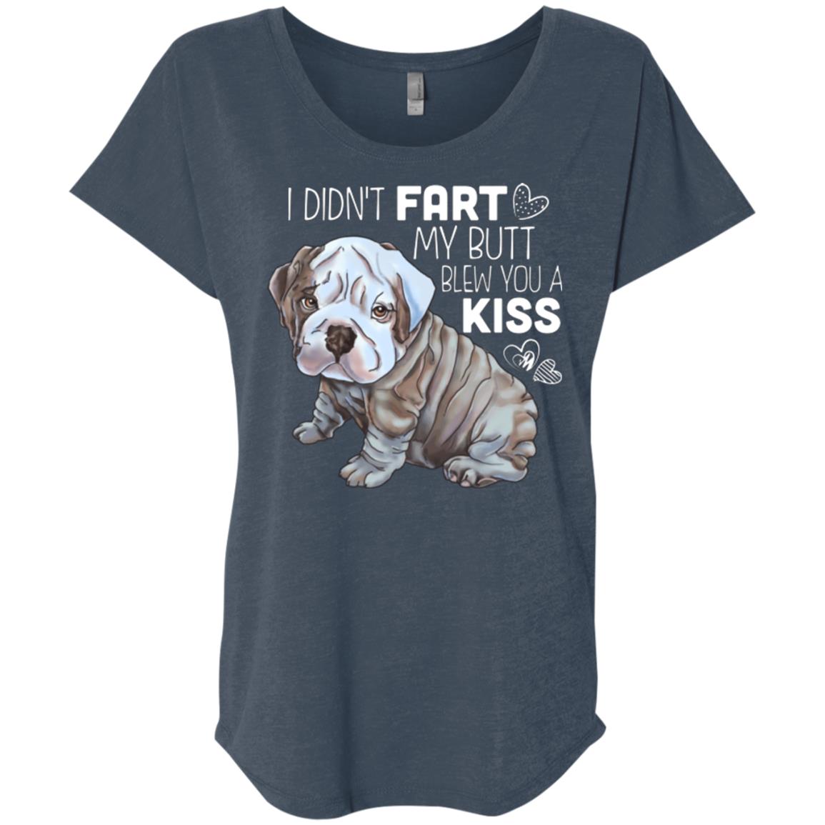 Funny English Bulldog Dolman Sleeve Women's T-shirt - GoneBold.gift