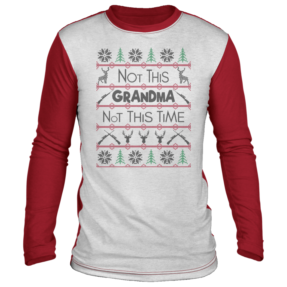 Not This Grandma, Funny Ugly Christmas ‘sweater’ Long Sleeve - GoneBold.gift