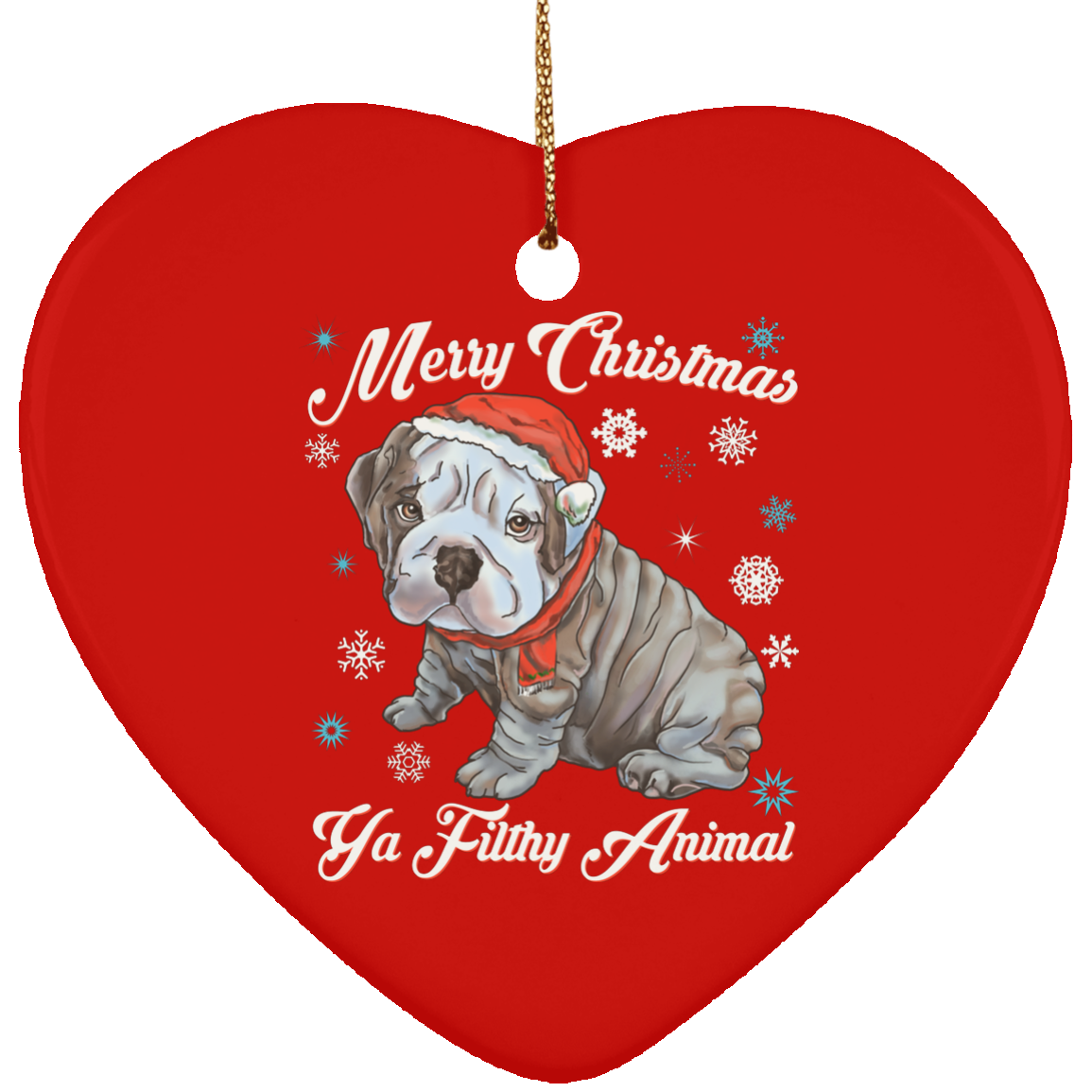 Christmas tree decorations - English Bulldog Puppy Ornament - GoneBold.gift