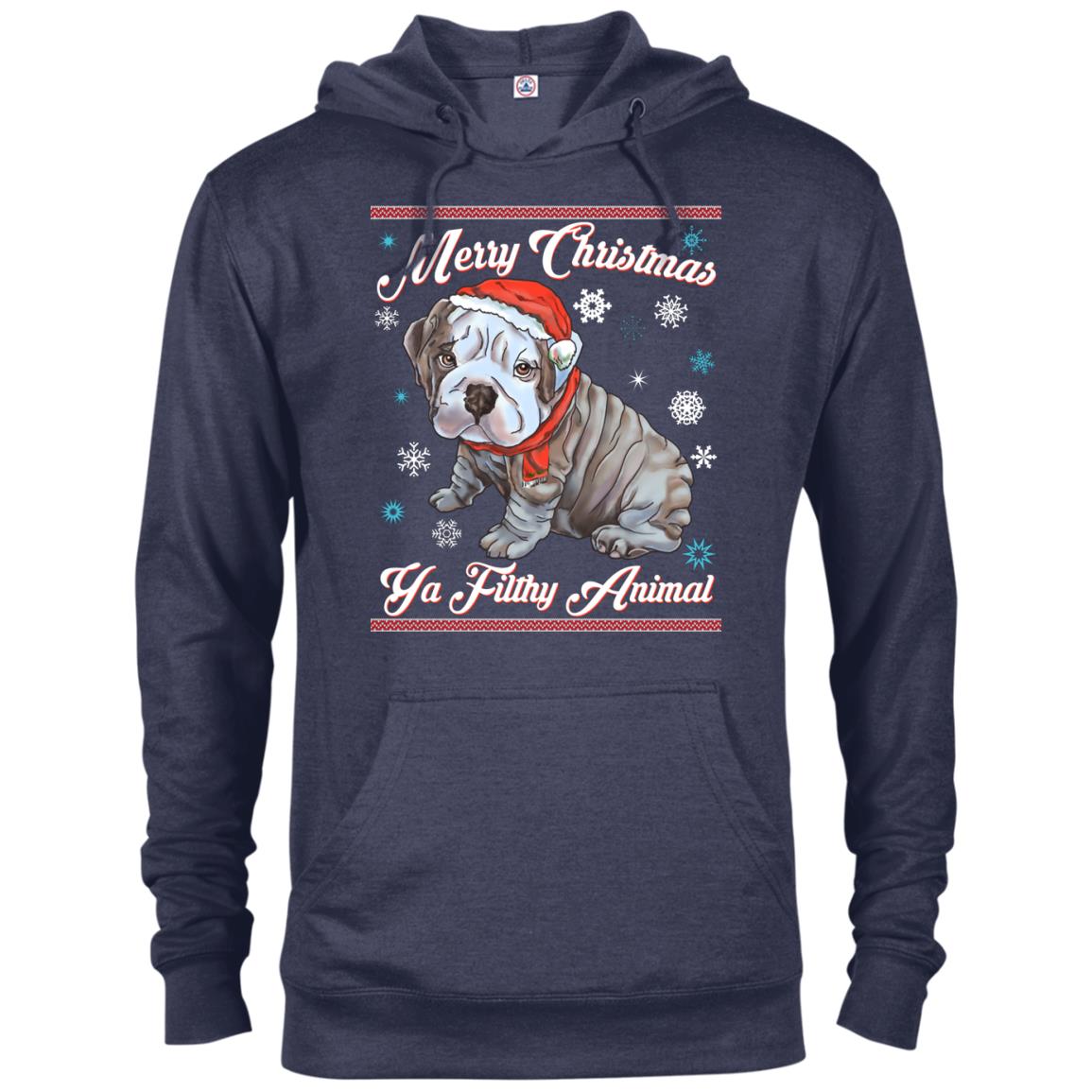 Christmas Sweater English Bulldog Puppy Hoodies sweaters - GoneBold.gift