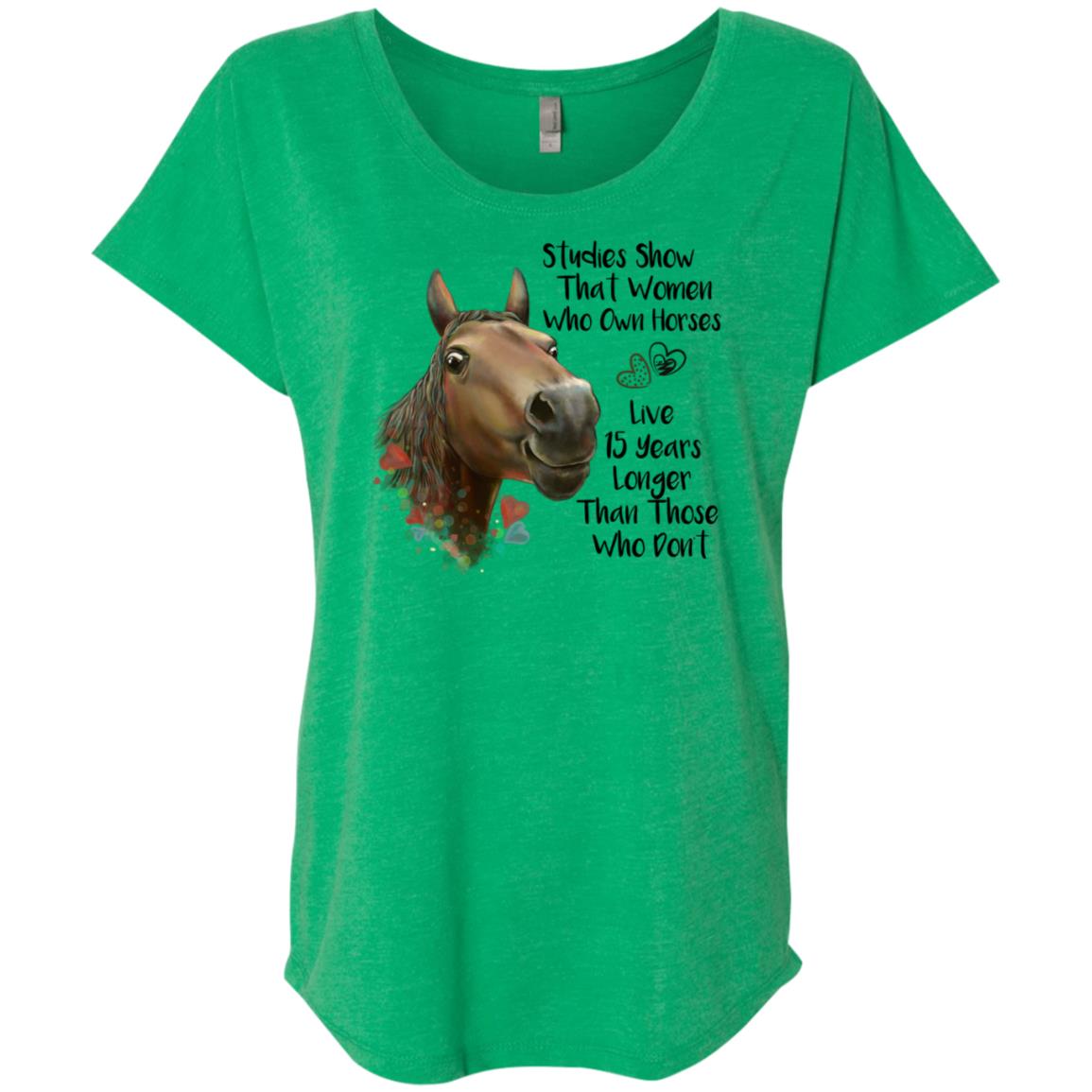 Horse T-shirt, Funny Horse Gift for Women, Studies Show - GoneBold.gift