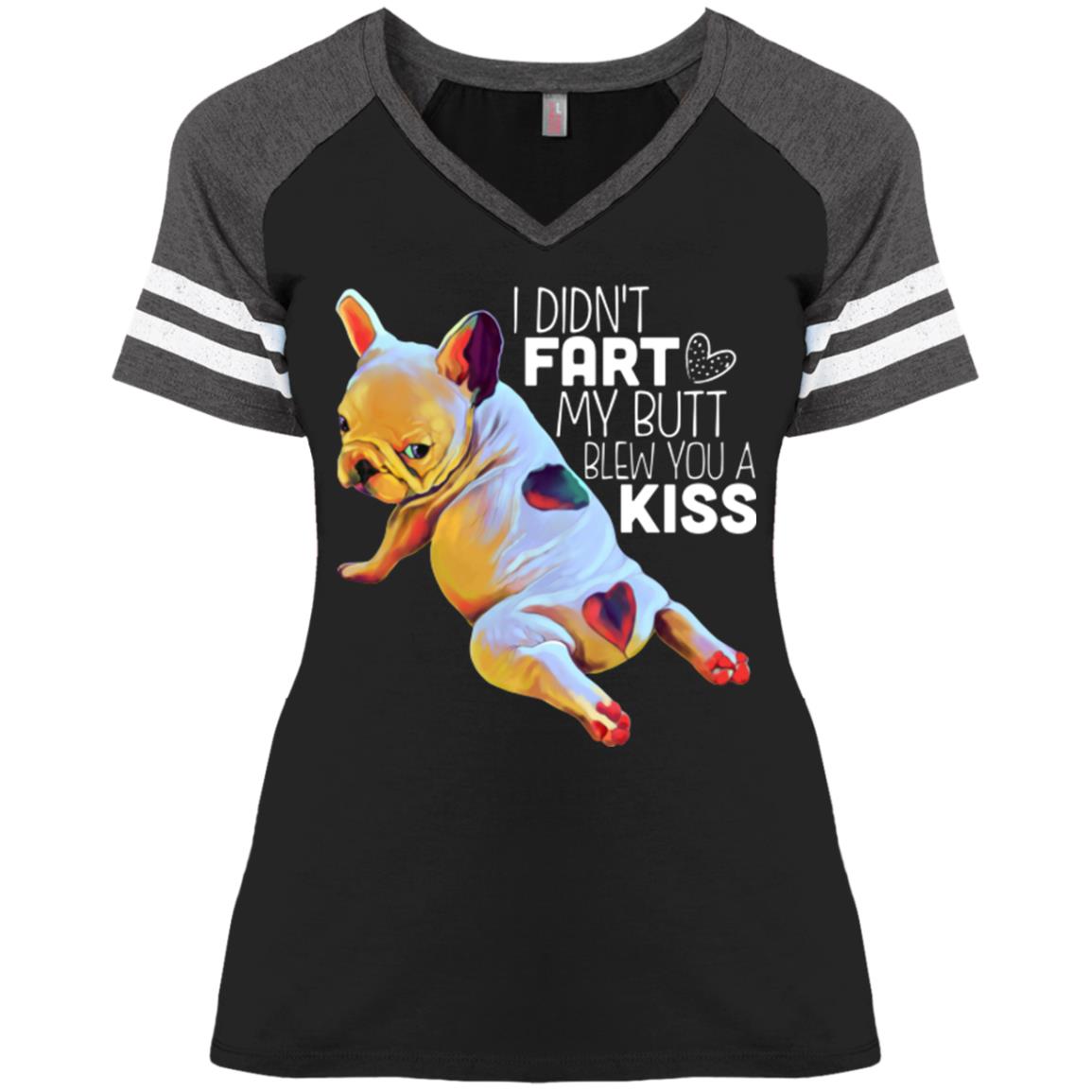 Funny Frenchie Shirt French Bulldog I Didn't Fart Game V-Neck T-Shirt - GoneBold.gift