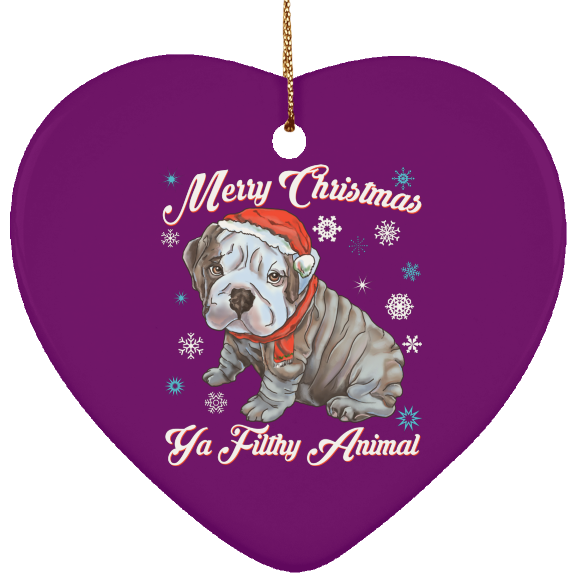 Christmas tree decorations - English Bulldog Puppy Ornament - GoneBold.gift