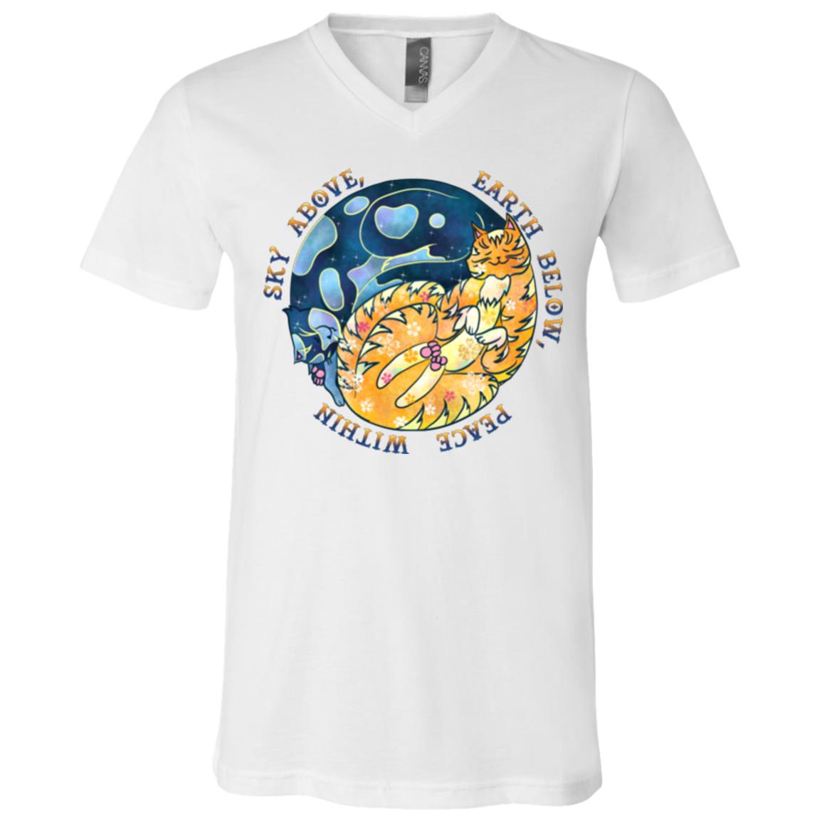 Cat Shirt Cat Yin Yang Peace Within Unisex Tees - GoneBold.gift