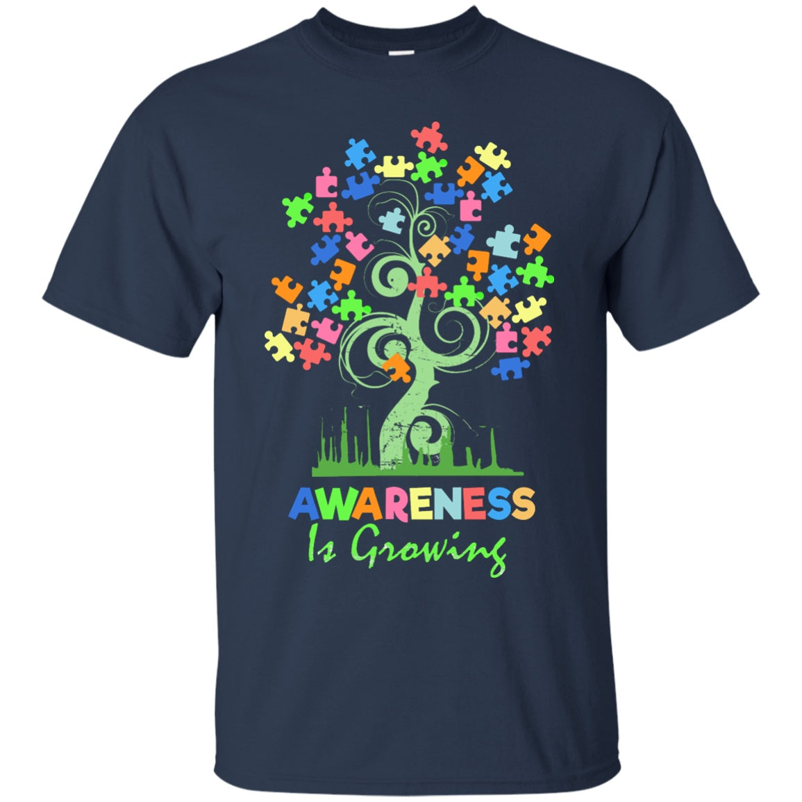 Autism Awareness Tree - Awareness Is Growing Shirts And Hoodies - GoneBold.gift