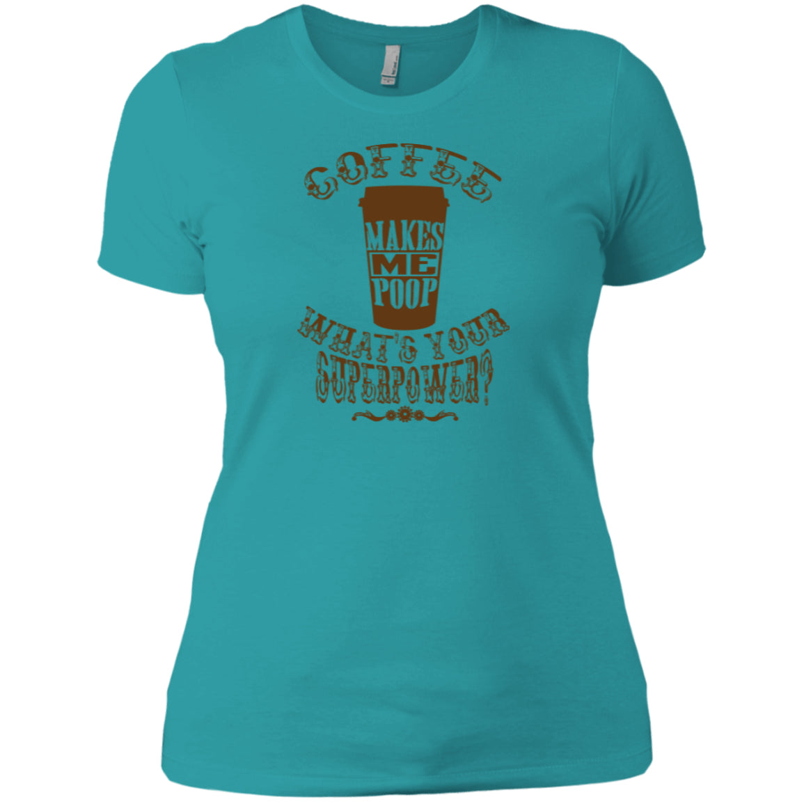 COFFEE MAKES ME POOP - On light color fabric, Pick you Tee or Hoodie - GoneBold.gift