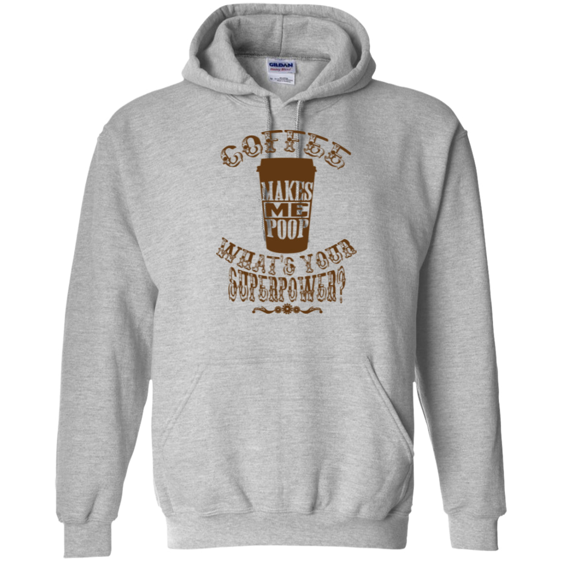 COFFEE MAKES ME POOP - On light color fabric, Pick you Tee or Hoodie - GoneBold.gift