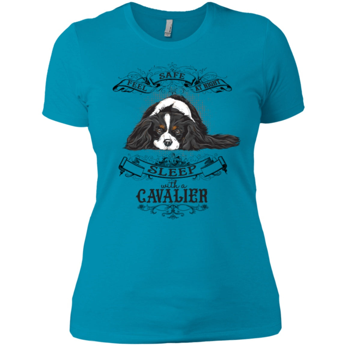 Feel Safe At Night Sleep With A Cavalier -- Pick your Tee or Hoodie - GoneBold.gift