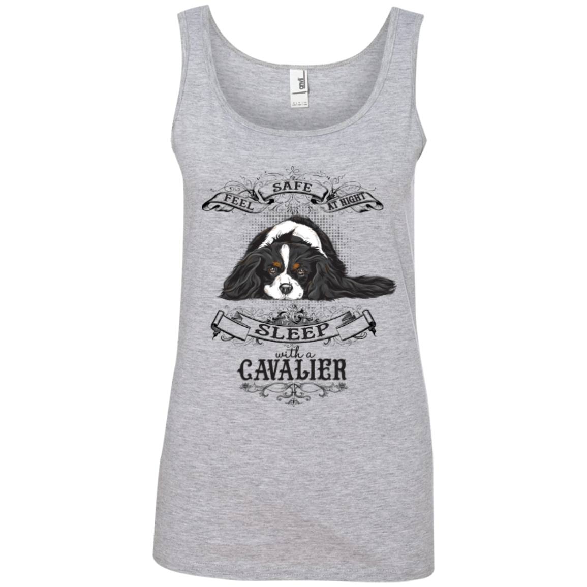 Feel Safe At Night Sleep With A Cavalier -- Pick your Tee or Hoodie - GoneBold.gift